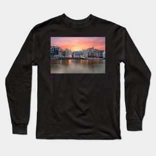 Sunset Amsterdam Skyline Long Sleeve T-Shirt